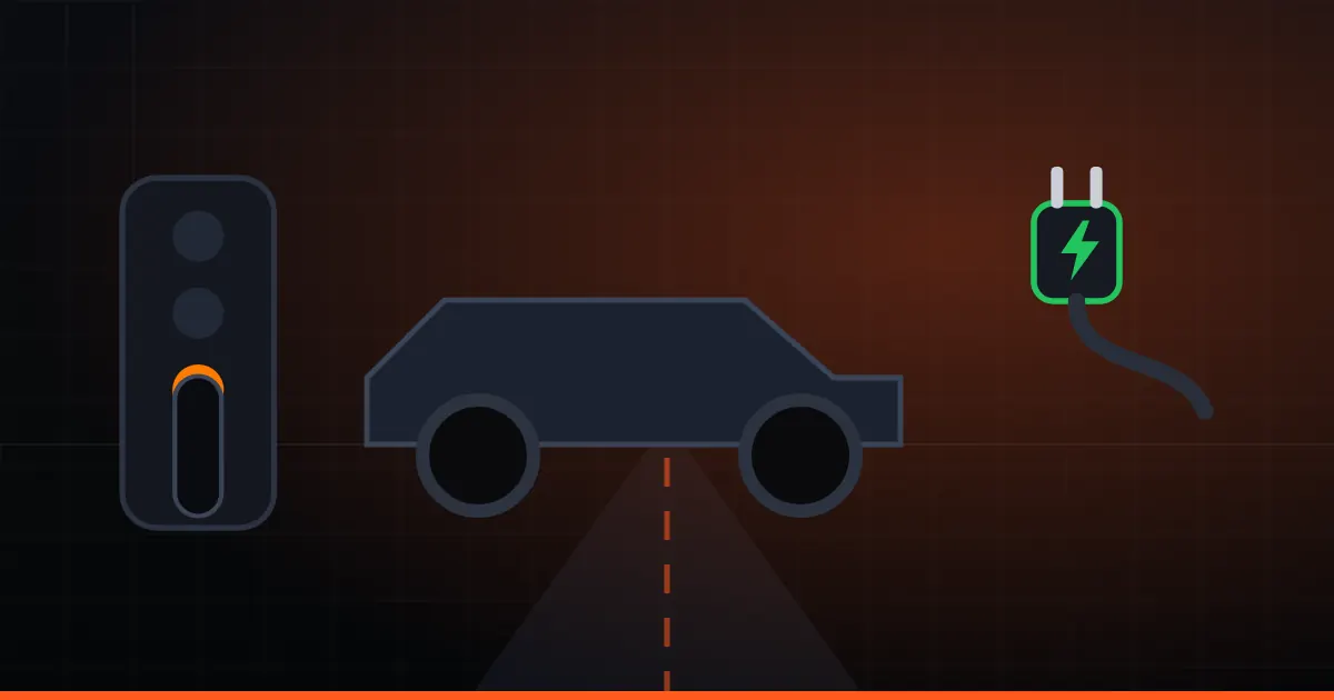 Illustration d'un sélecteur de boîte automatique, d'un 4x4 et d'une prise de recharge